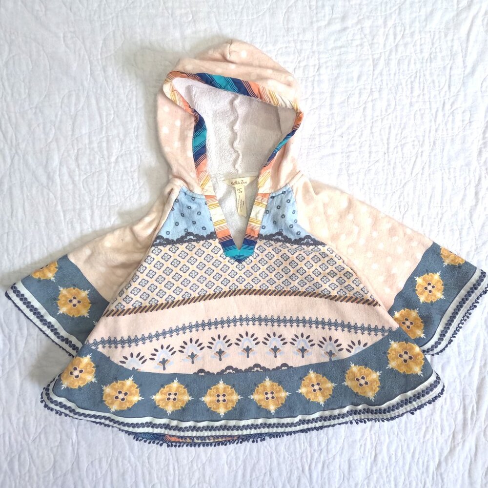 Matilda Jane Floral Patchwork Hooded Swim Coverup Size 6